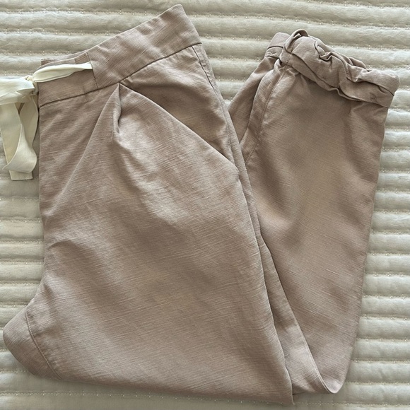 Wilfred x Aritzia Allant Cropped Rolled Hem Linen Blend Pant in Taupe, Size 2 - Picture 11 of 11